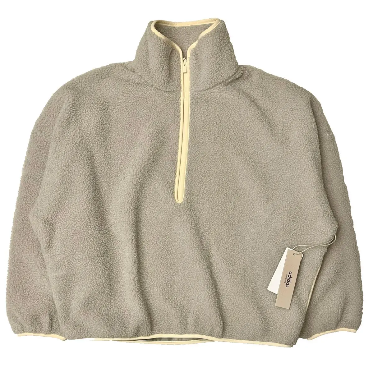 x Fear of God 1/2 Zip Polar Fleece Jacket IM6076 Sesame Men`s Small S by Adidas