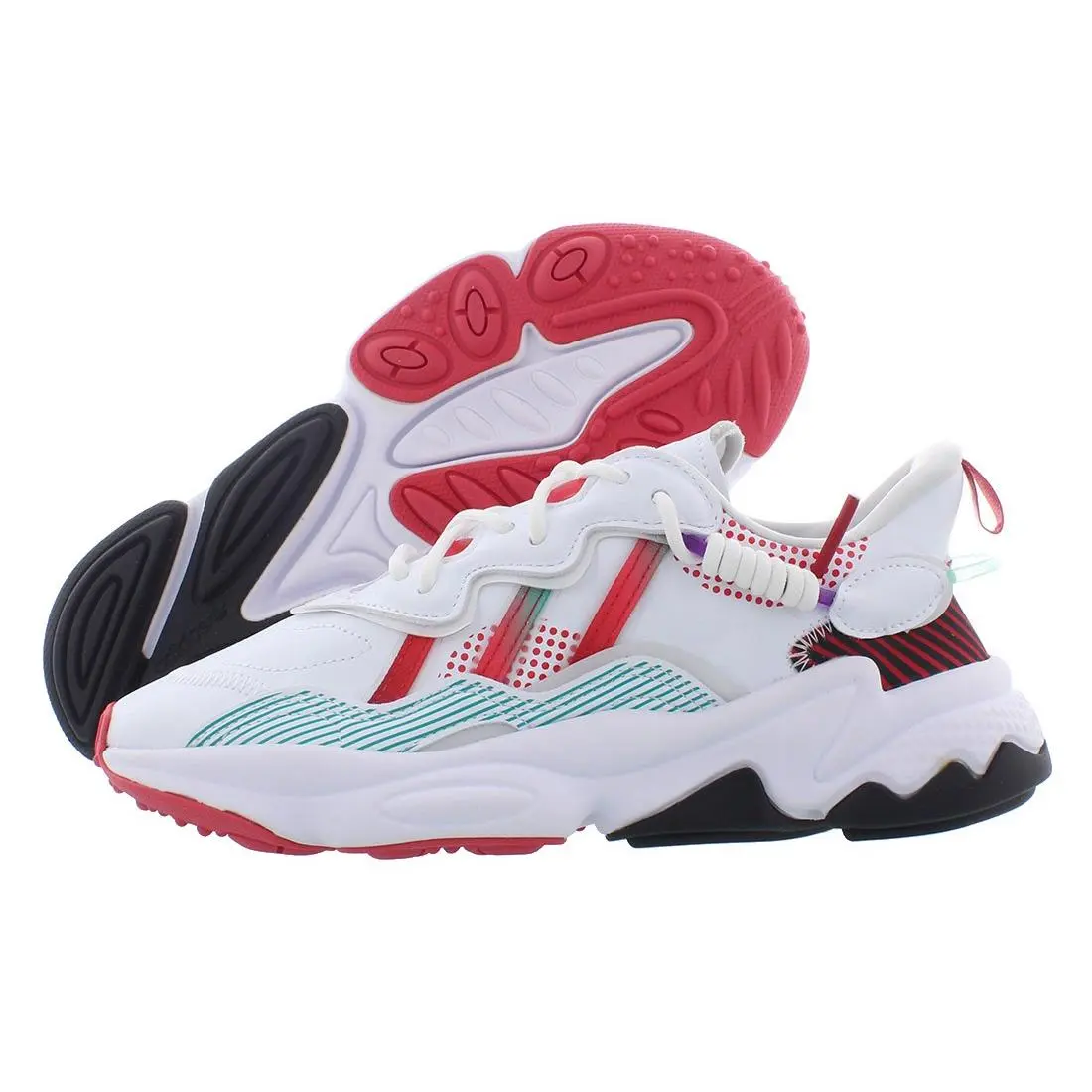 Ozweego Womens Shoes Size 4.5 Color: White/red by Adidas