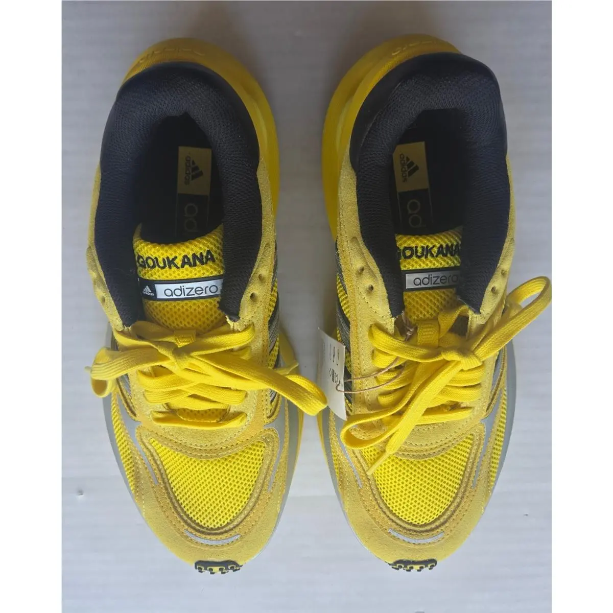 Adidas Men`s Adizero Goukana Yellow Sneakers - US Men: 8.5 - US Women: 9.5