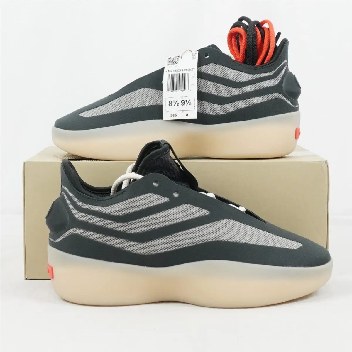 Fear Of God Athletics II Basketball Shoe In Carbon Men`s Sz. 8.5 HQ9426 by Adidas