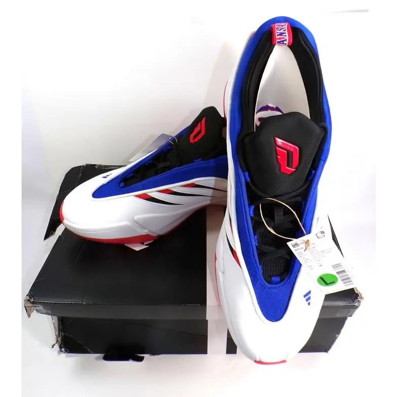 Adidas SM Dame 9 Kansas Jayhawks Basketball Shoes Men`s Size 14.5 JQ8773