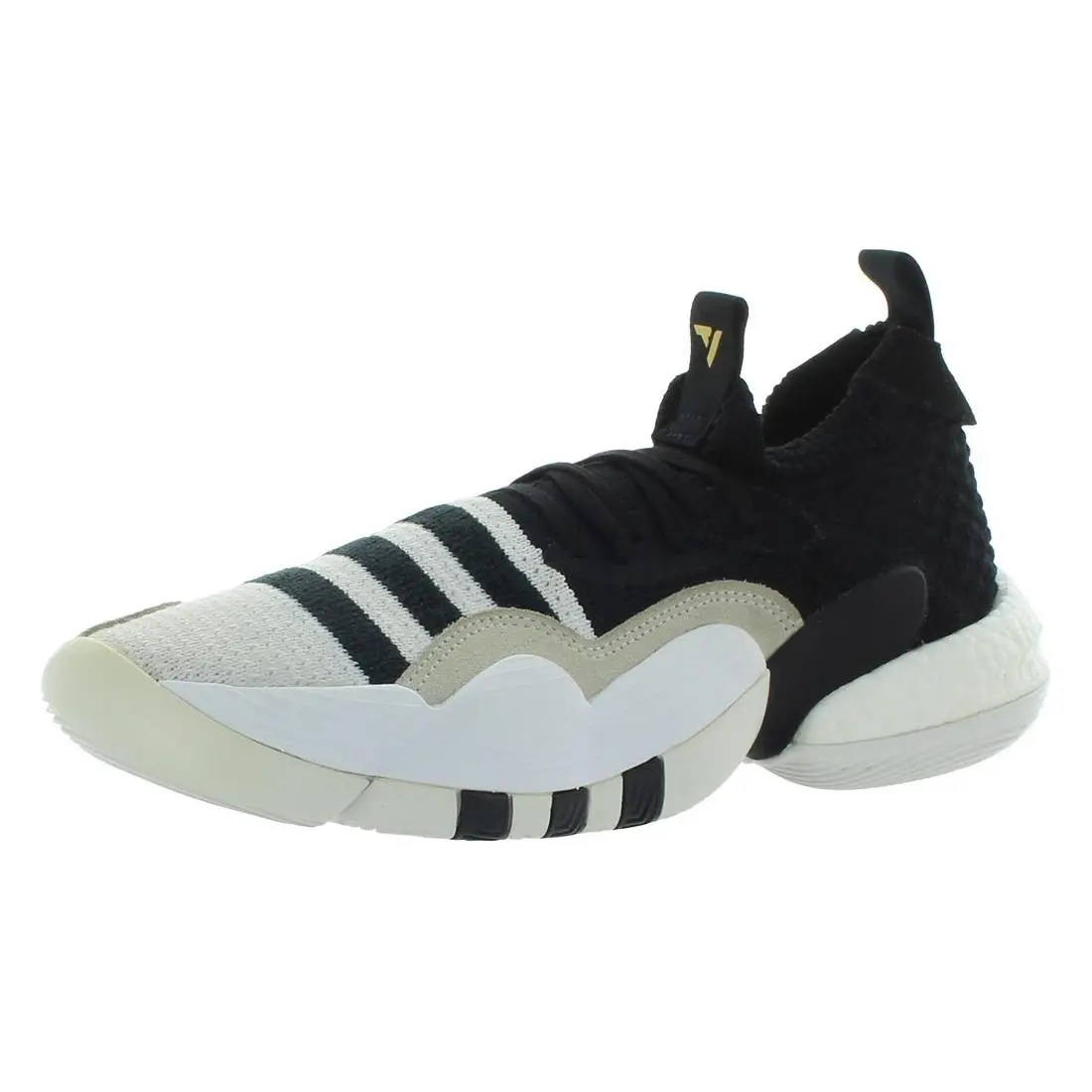 Adidas Trae Young 2 Unisex Shoes Size 13.5 Color: Cloud White/core Black/matte - Cloud White/Core Black/Matte Gold, Main: Black