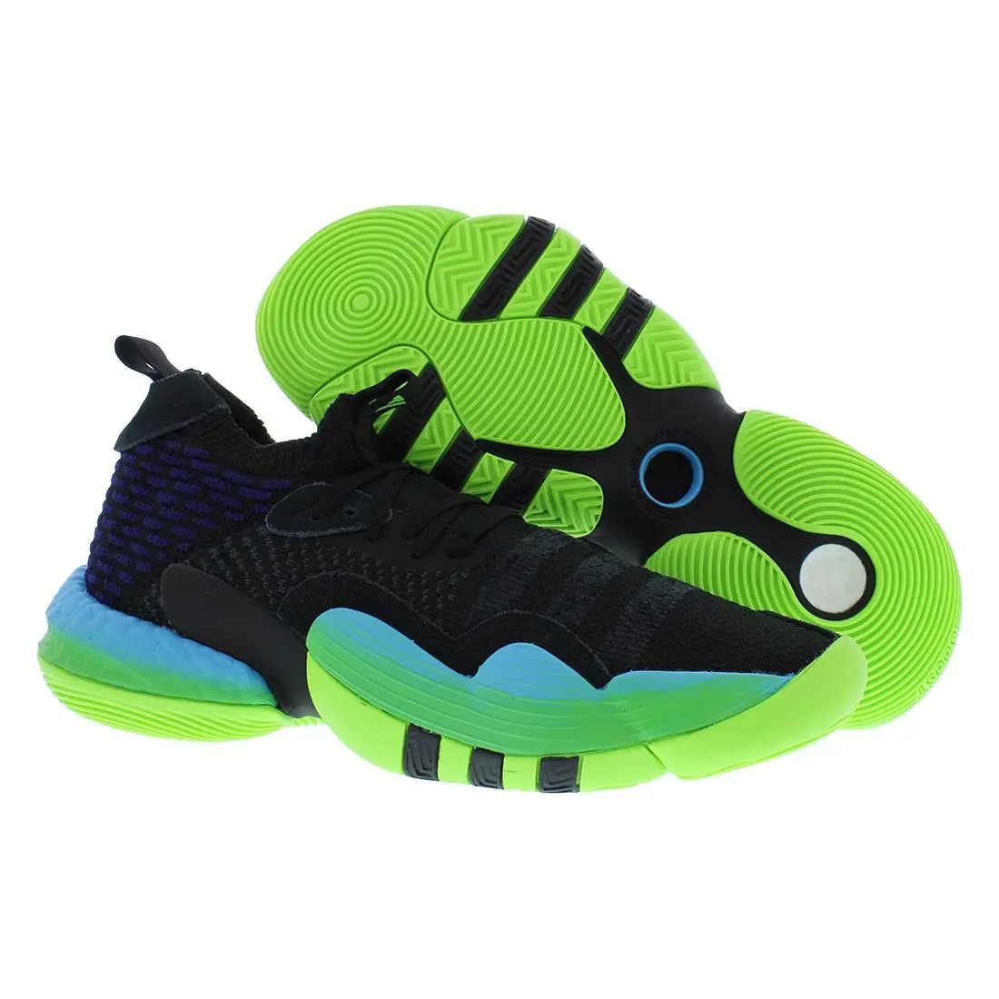 Trae Young 2 Unisex Shoes Size 10.5 Color: Black/blue by Adidas