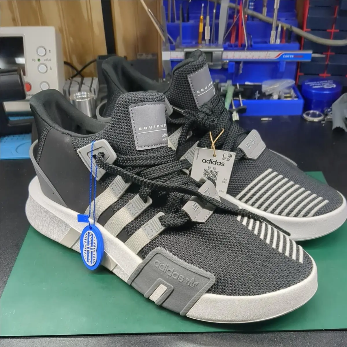 Originals Eqt Bask Adv Shoes Black White Grey ID0548 Size 9 by Adidas