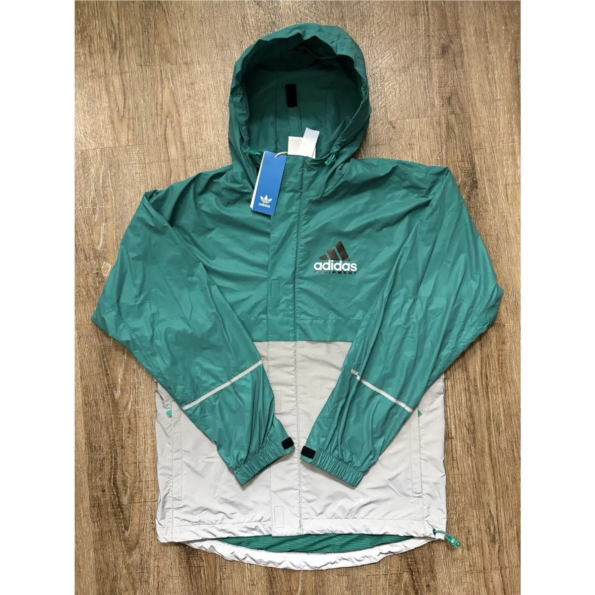 Equipment Full Zip Windbreaker Green Men’s Sz XS JL9255 by Adidas