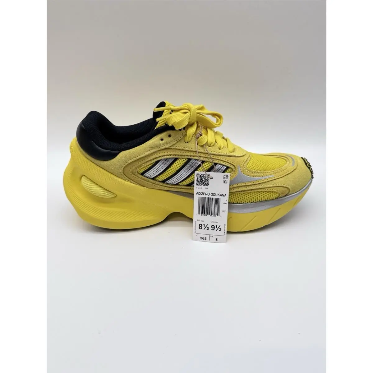 Adidas Adizero Goukana Mens 8.5US Light Yellow/black/silver Casual Sneakers