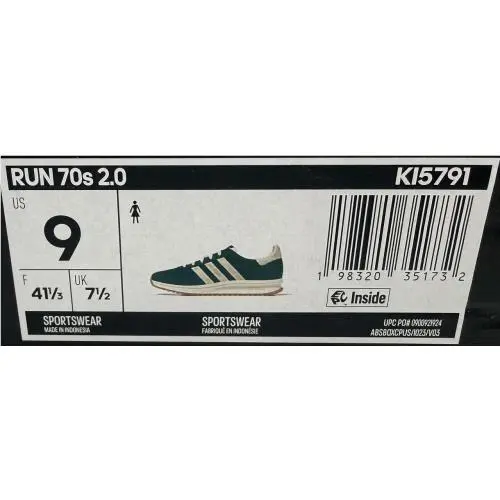 Adidas shoes - RUN 70S 2.0 - RUN - KI5791 - GREEN AND WHITE (UPC: 198320351732) 0