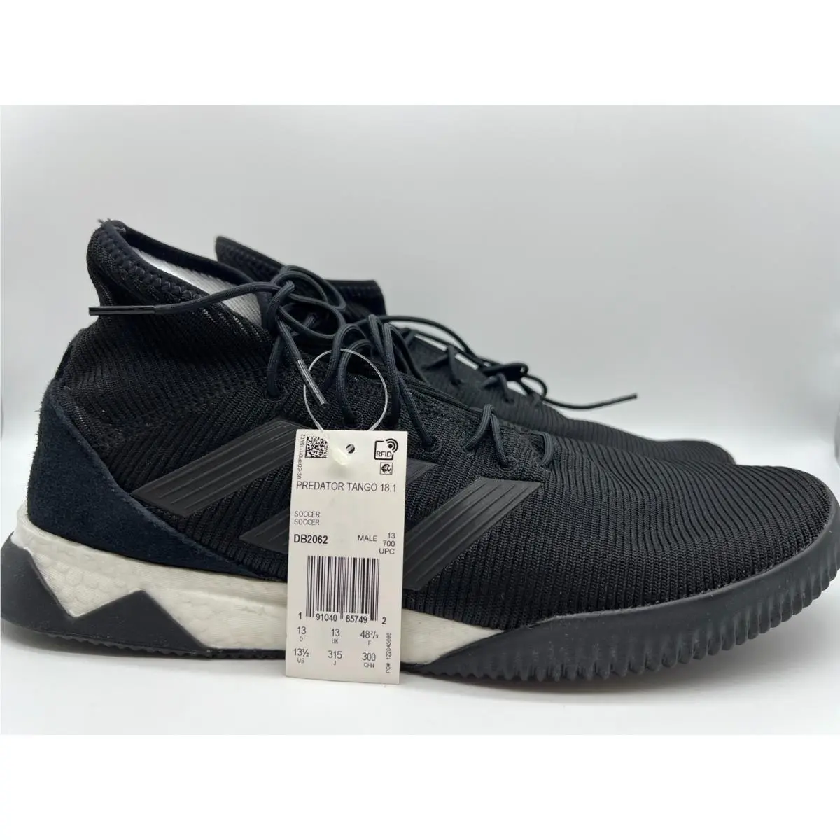 Adidas Predator Tango 18.1 Core Black Shoes DB2062 Men`s Size 13.5