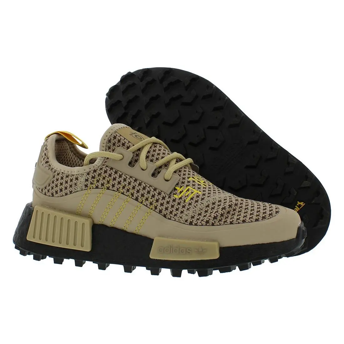 Adidas Nmd R1 Mens Shoes Size 4 Color: Trace Khaki/hazy Yellow/core Black