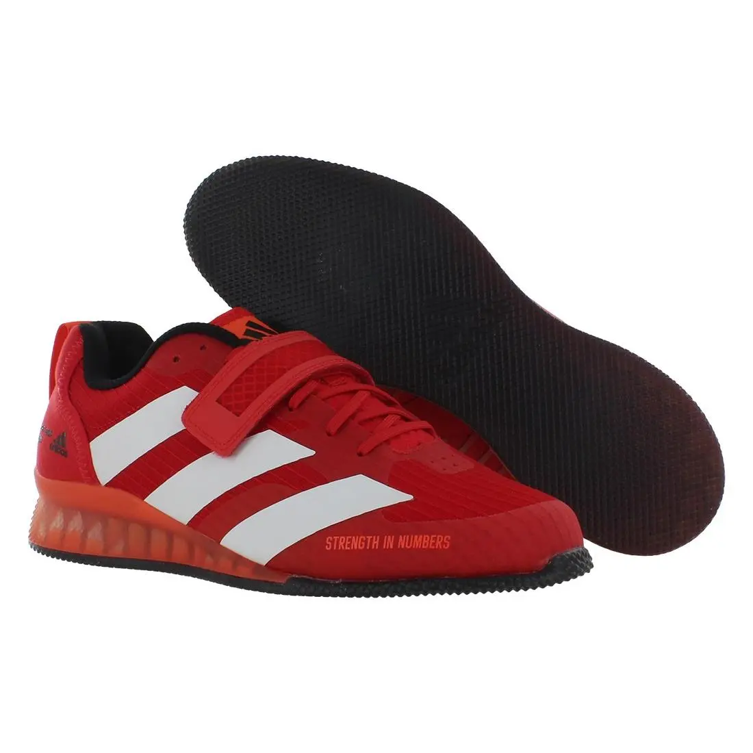 Adidas Adipower Weightlifting Iii Unisex Shoes Size 5 Color: Vivid - Vivid Red/White/Impact Orange, Main: Red