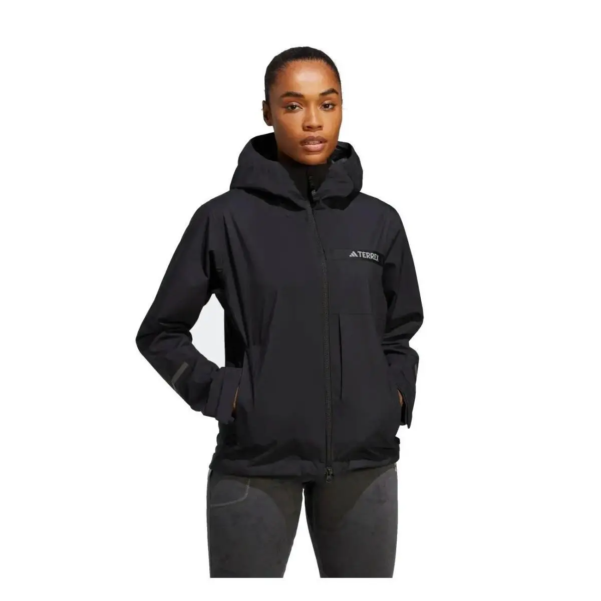 Terrex Outdoor Women`s Rain.rdy 2.5 Full Zip Hooded Jacket XL Value by Adidas