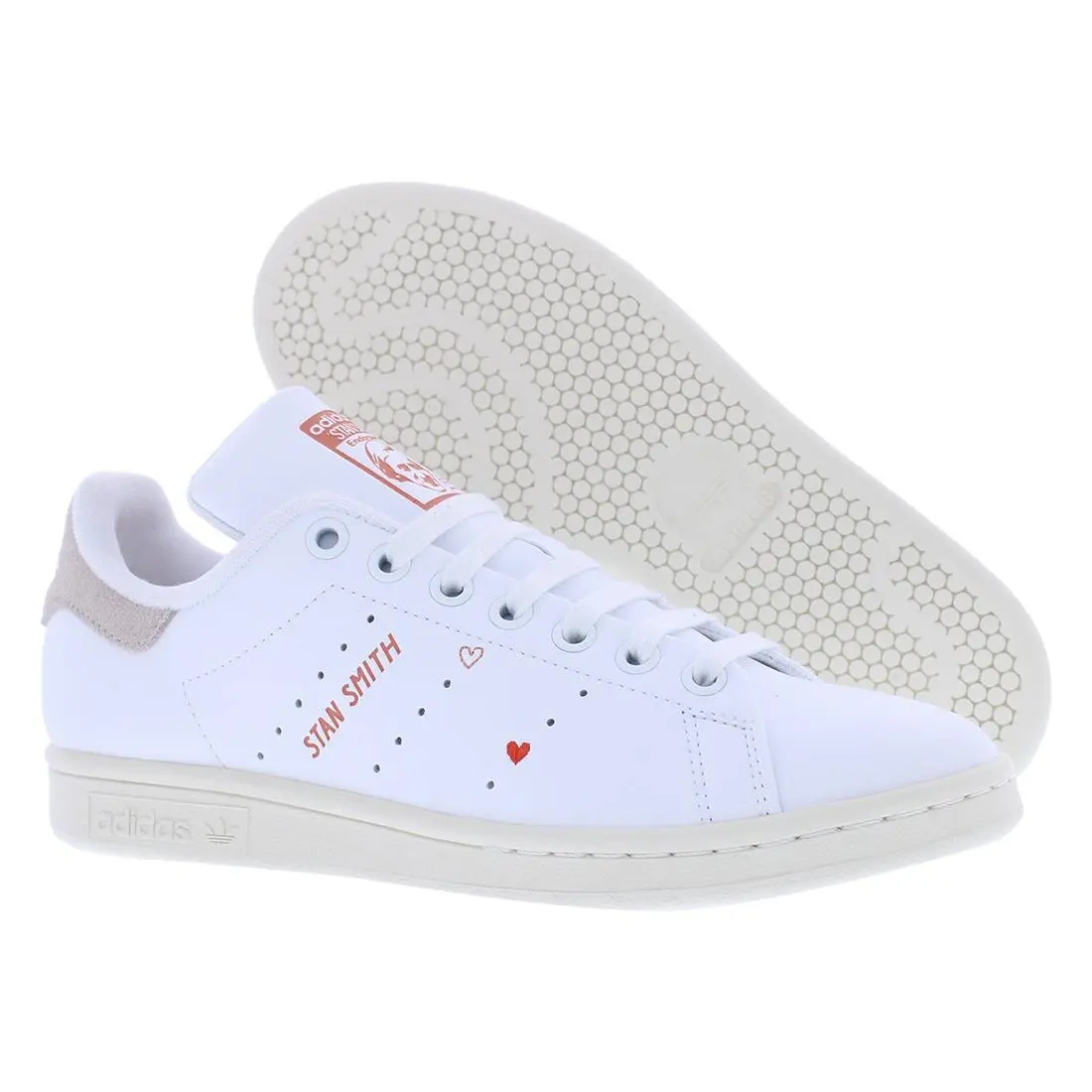 Adidas Stan Smith Womens Shoes Size 8.5 Color: White/red