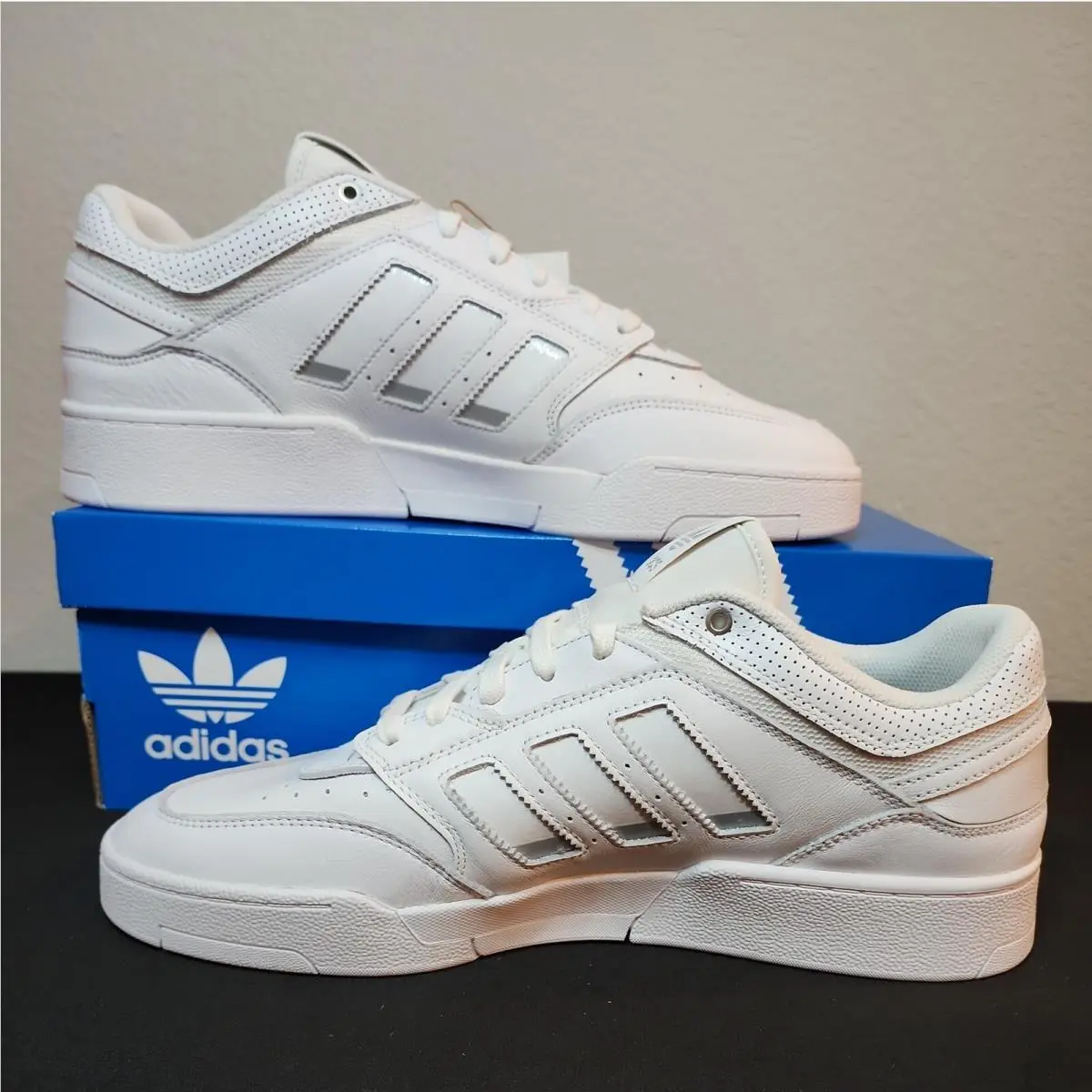Size 12 -  Drop Step Low White by Adidas
