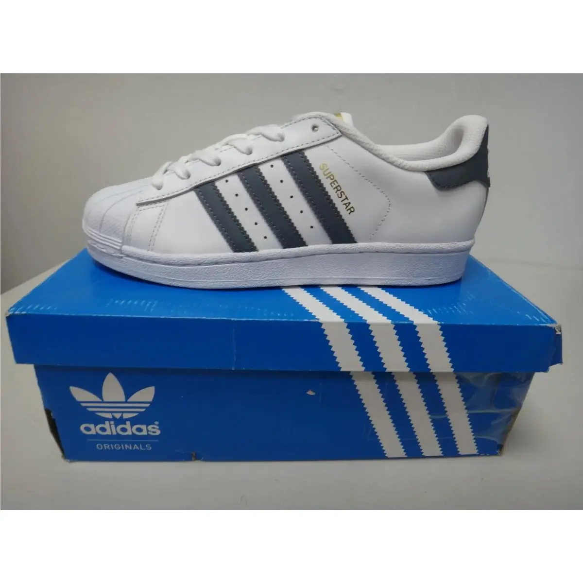 Adidas Superstar Foundation J S81016 Kids US 5 White Onix Gold Shell Toe