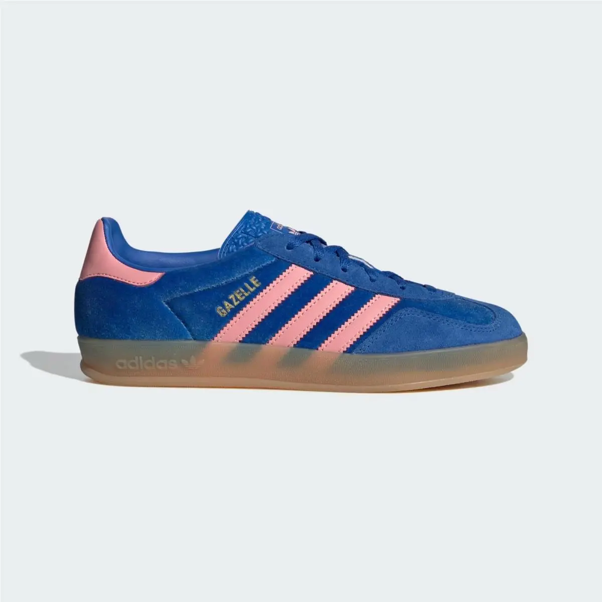 Womens  Gazelle Indoor W IG6785 Blue/semi Pink/gum Sneaker Athletic-size 7 by Adidas