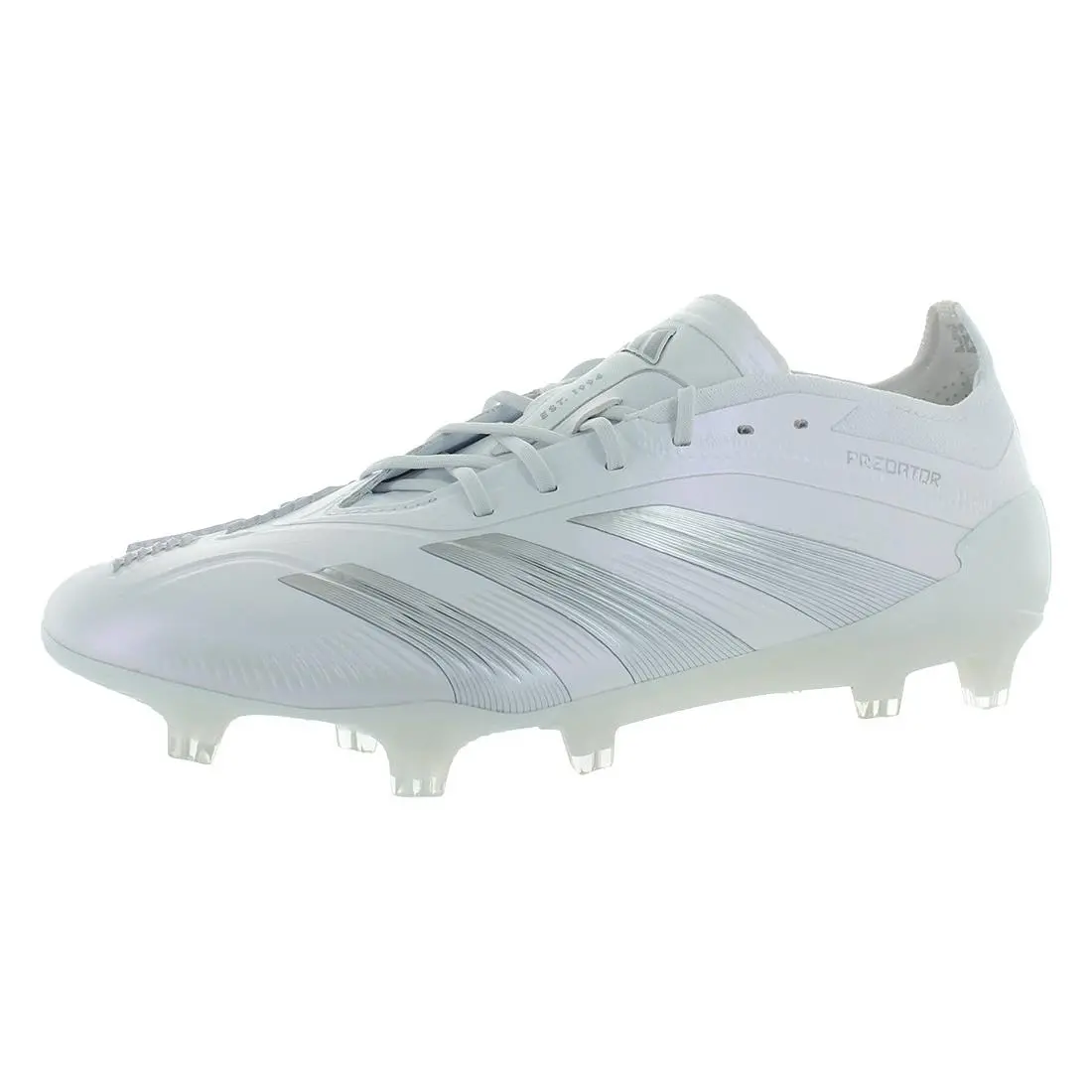 Adidas Predator Elite Firm Ground Unisex Shoes Size 7 Color: Footwear - Footwear White/Silver Metallic/Footwear White, Main: White