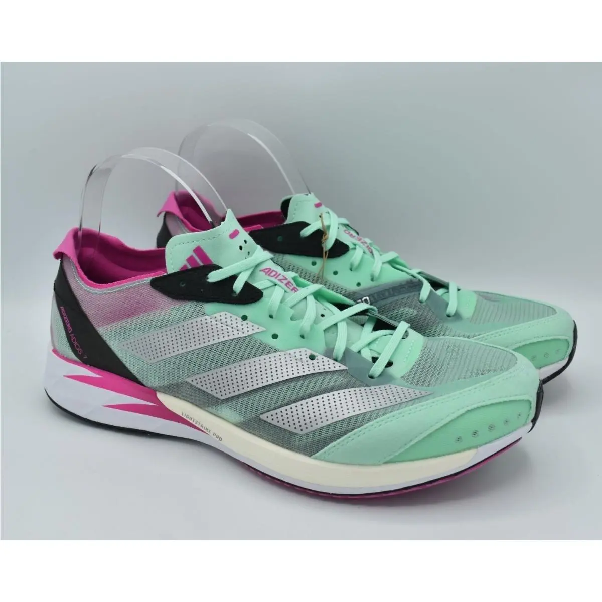 Adidas Womens Size 11 Adizero Adios 7 Mint Silver Road Running Shoes Sneakers