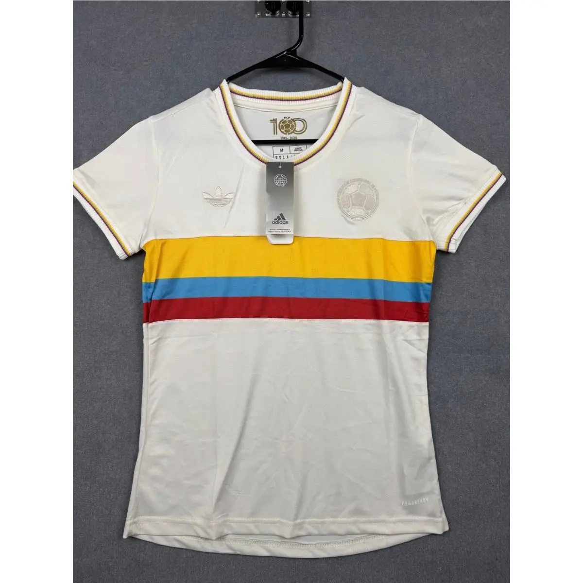 Colombia 100th Anniversary Jersey Womens Medium Fcf 1924-2024 Aeroready by Adidas