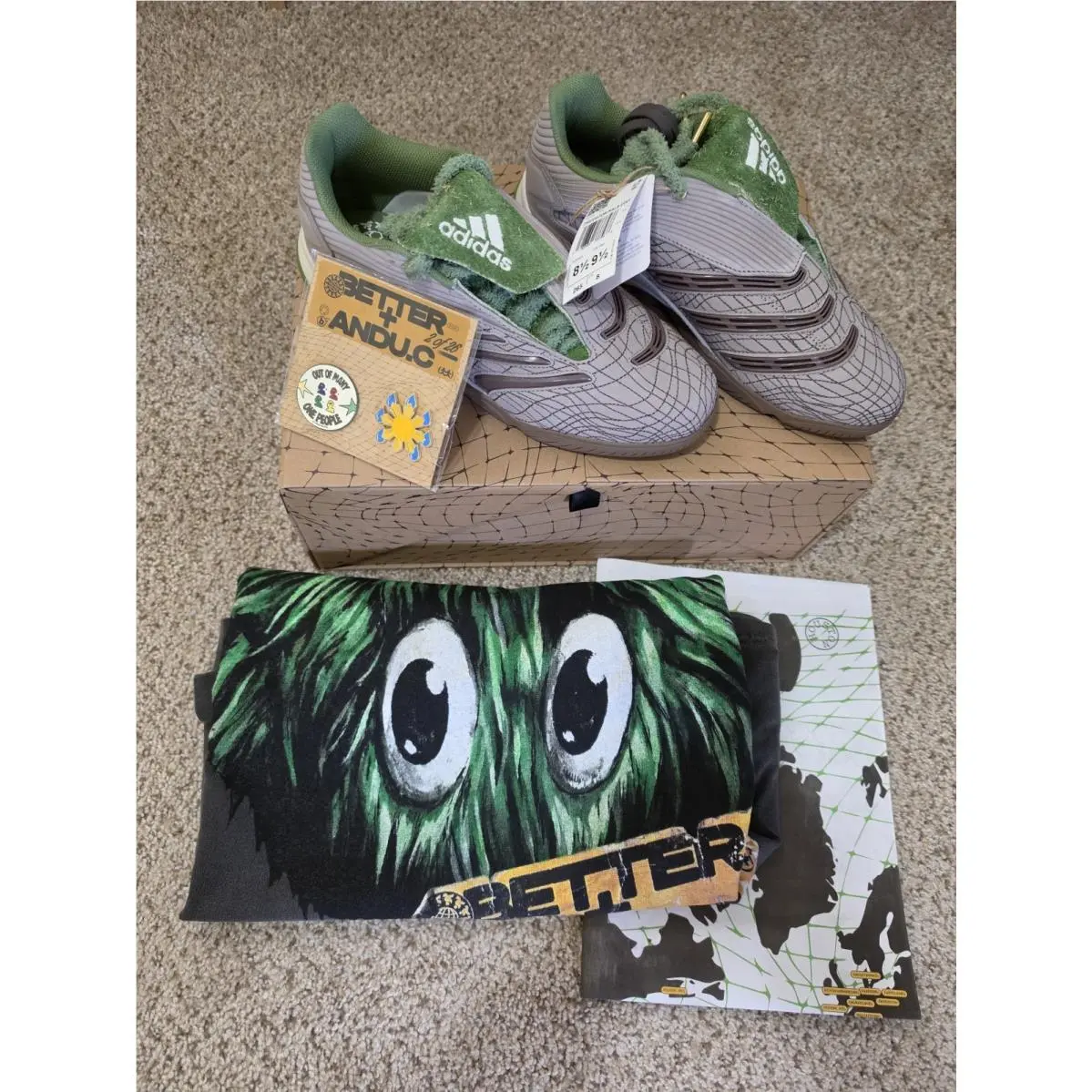 Adidas Predator Sala x Better+ x Andu.c `grassroots` Tier 1 - Size 8.5 M / 9.5 F