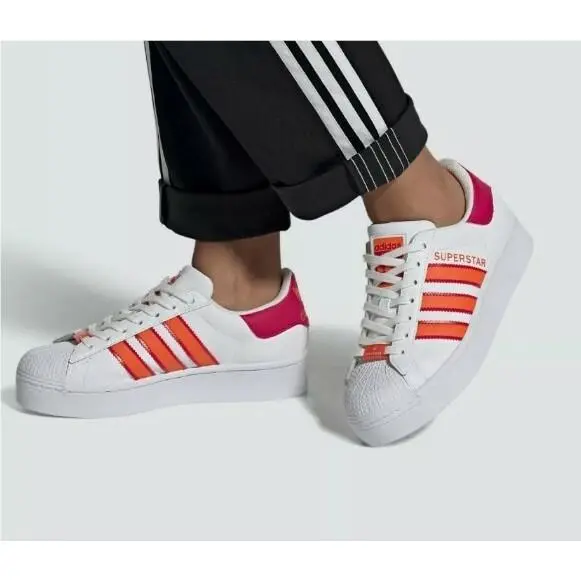 Adidas shoes - adidas Superstar Bold - Superstar Bold - H69045 - Cloud White / Orange / Bold Pink 0