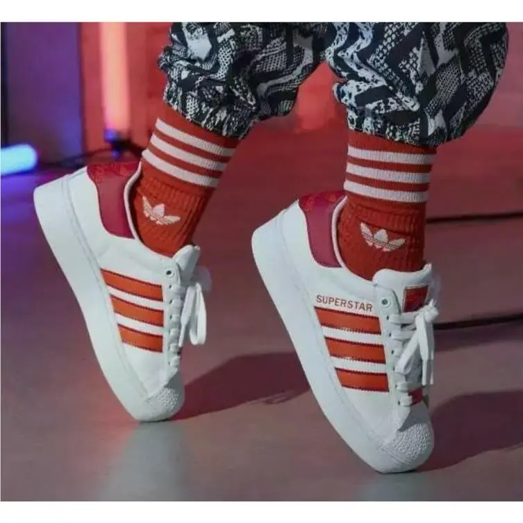 Adidas shoes - adidas Superstar Bold - Superstar Bold - H69045 - Cloud White / Orange / Bold Pink 8