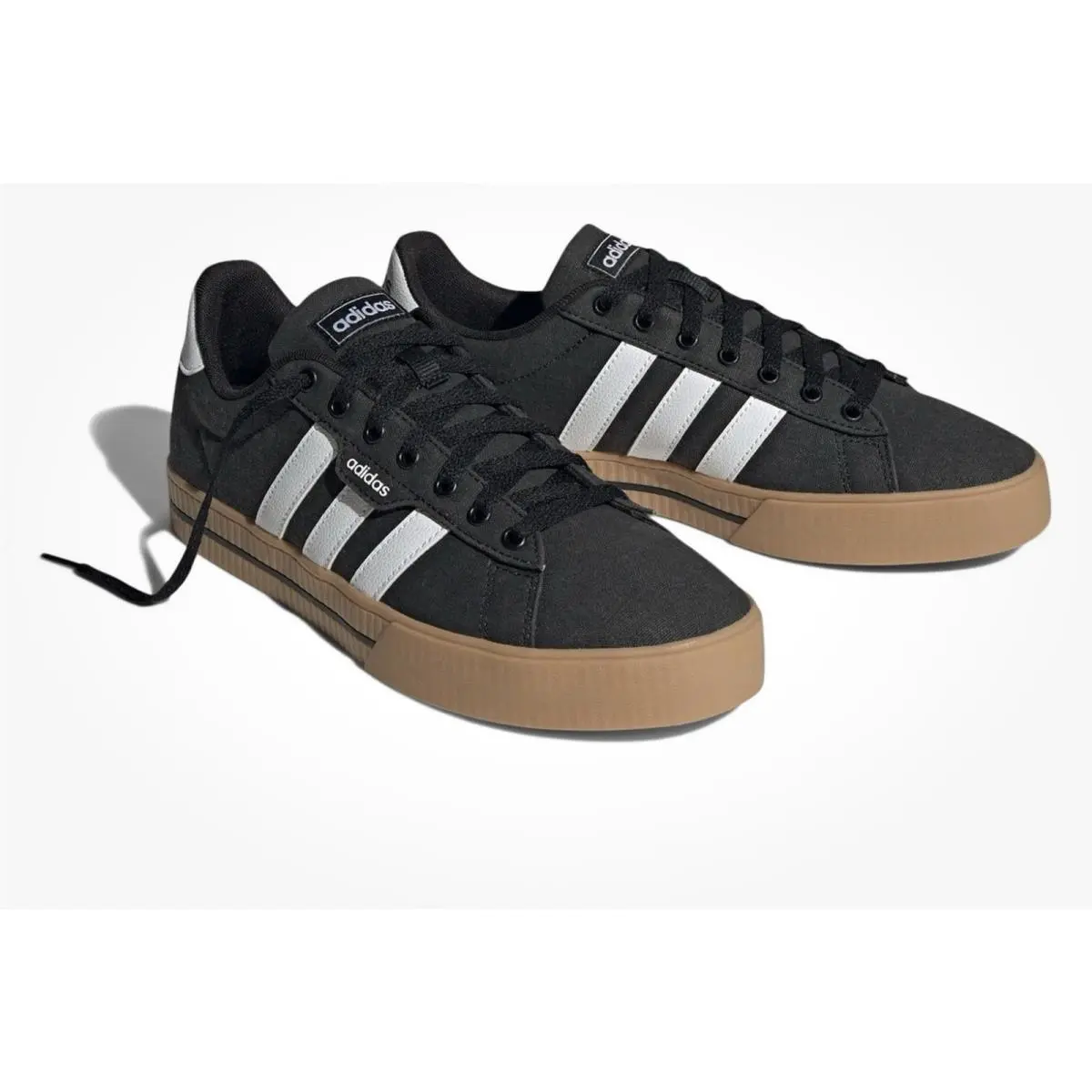 Size 7 Men’s Daily 3.0 Skate Shoe Black/white/gum by Adidas
