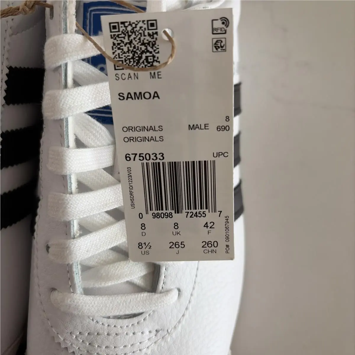 Adidas shoes - adidas Samoa - Samoa - White/Black (UPC: 0098098724557) 5