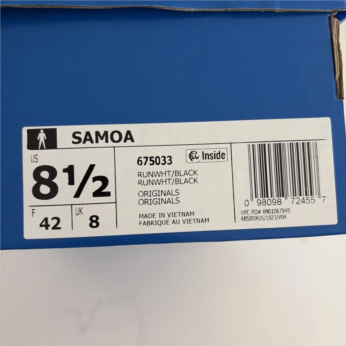 Adidas shoes - adidas Samoa - Samoa - White/Black (UPC: 0098098724557) 7