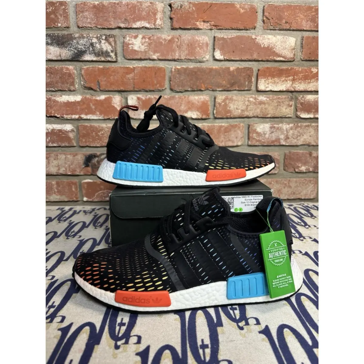 Size 12 -  NMD_R1 Footlocker Europe Rainbow Box BB4296 by Adidas