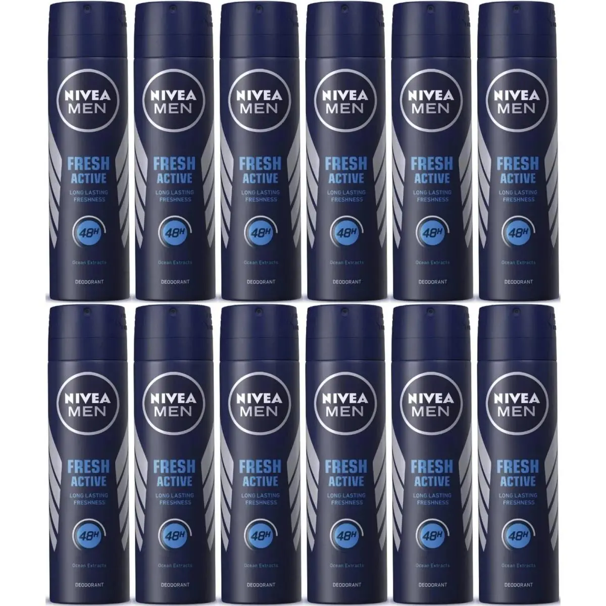 12-PACK  Fresh Active Body Spray 150 ml by Nivea