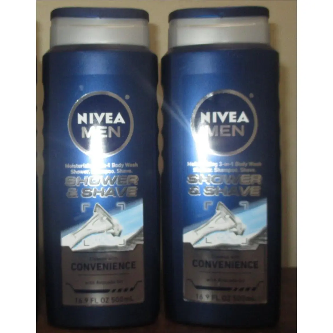 2x  Men Shower Shave 3-in-1 Body Wash 16.9 fl oz ea by Nivea