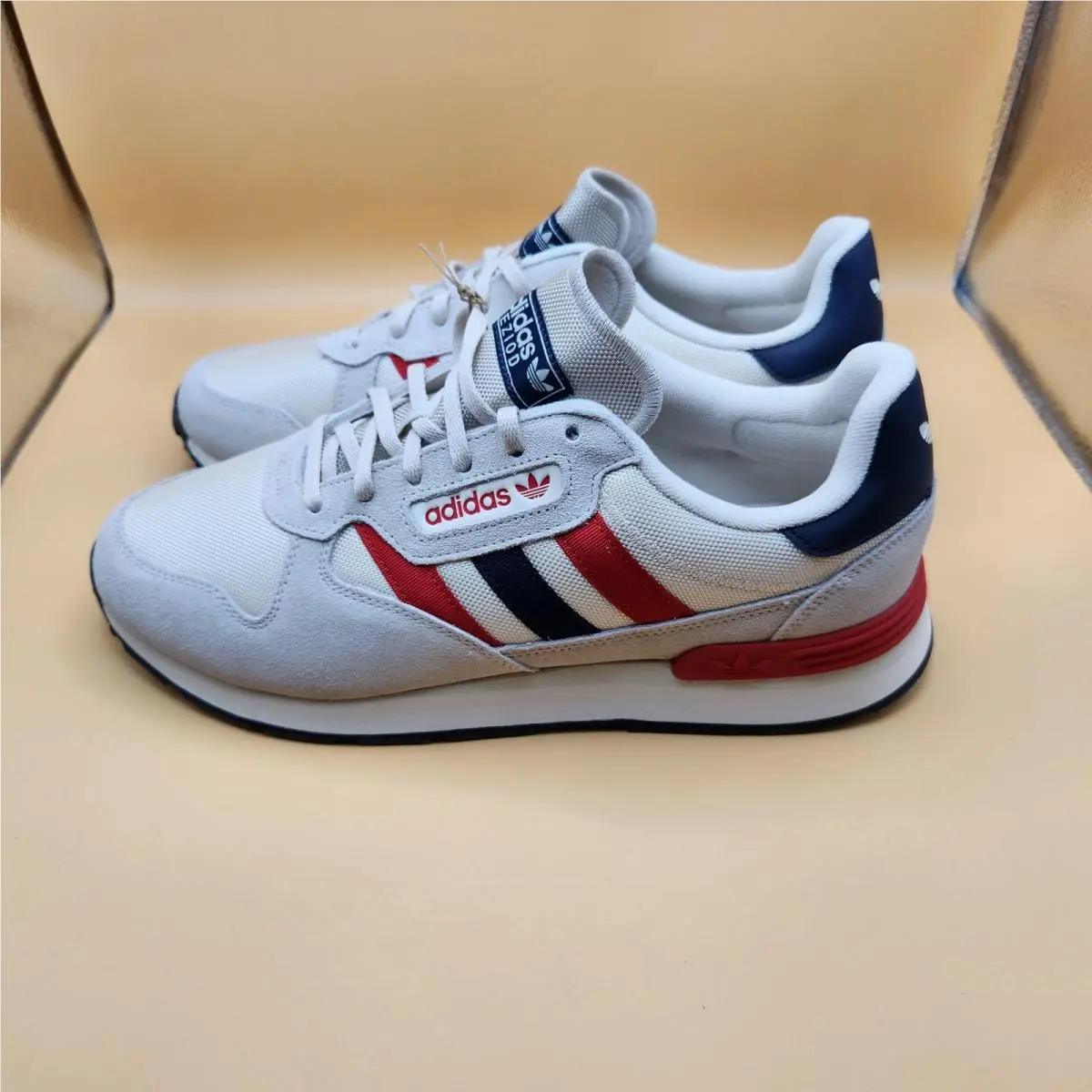 Treziod 2 Shoes Mens Size 11 Gray Red Navy Low Top Casual Sneakers JQ9042 by Adidas