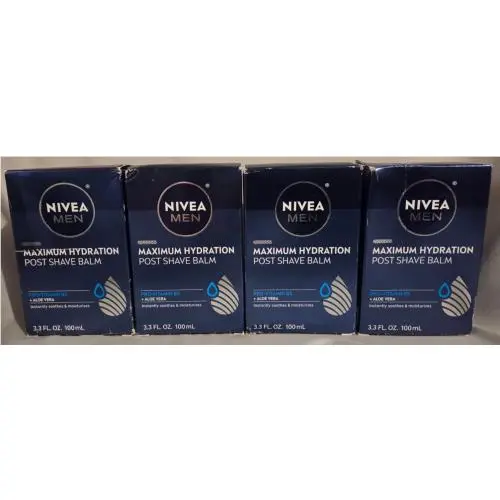 4 Pack  Men Maximum Hydration Moisturizing Post Shave Balm - 3.3 oz by Nivea