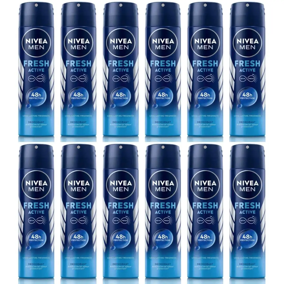 12-PACK  Fresh Active Body Spray 150 ml by Nivea