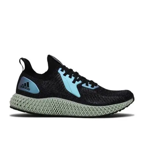 Alphaedge 4D Men Black Iridescent Purple Glow Blue Running Shoe FV6106 by Adidas