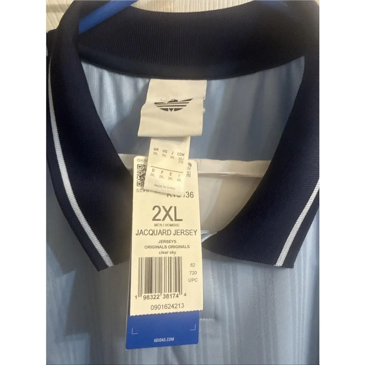 Adidas clothing - Adidas Jacquard Jersey - Jacquard Jersey - Blue 0