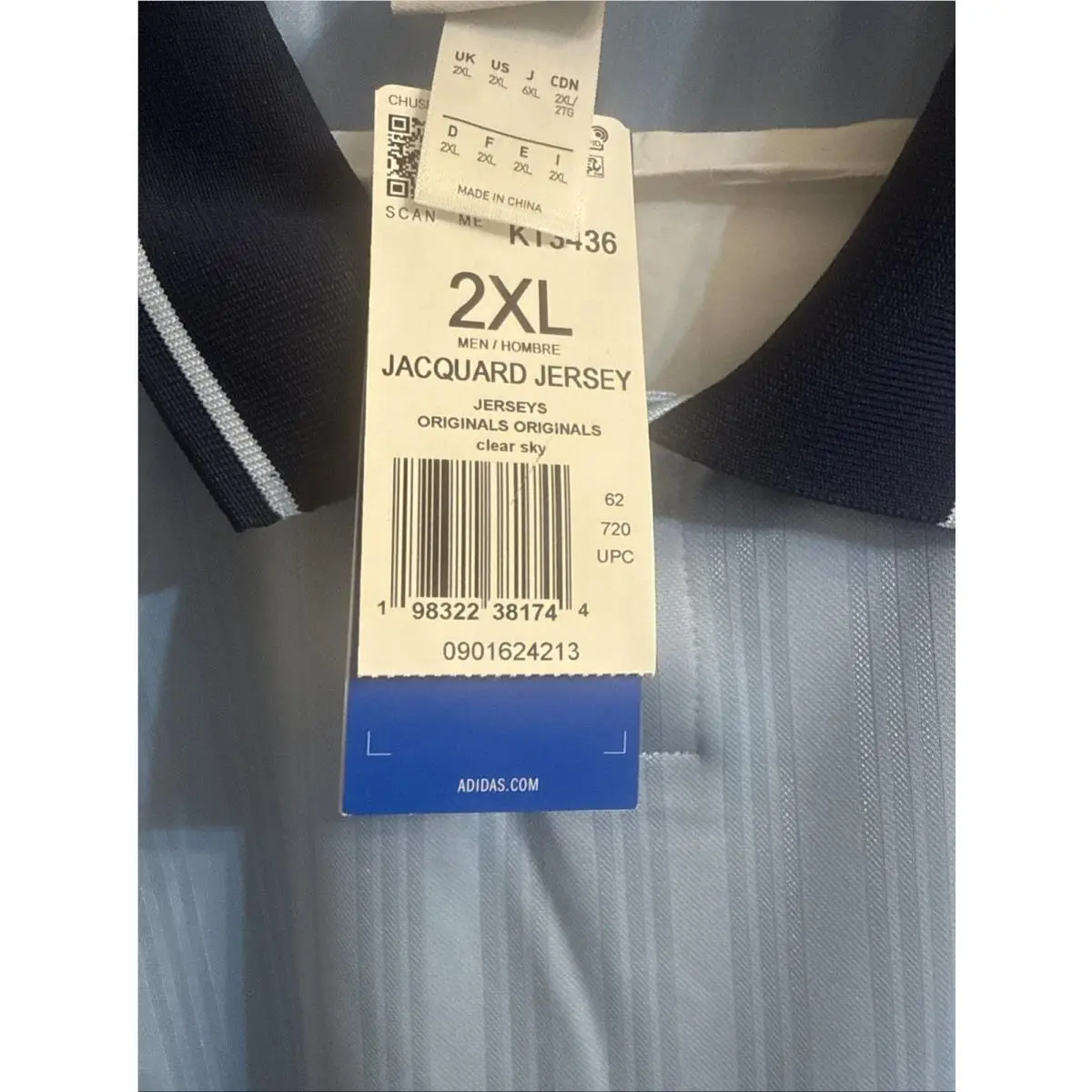 Adidas clothing - Adidas Jacquard Jersey - Jacquard Jersey - Blue 1