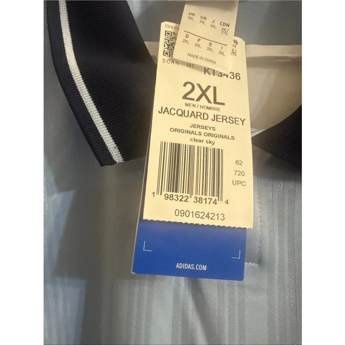 Adidas clothing - Adidas Jacquard Jersey - Jacquard Jersey - Blue 6