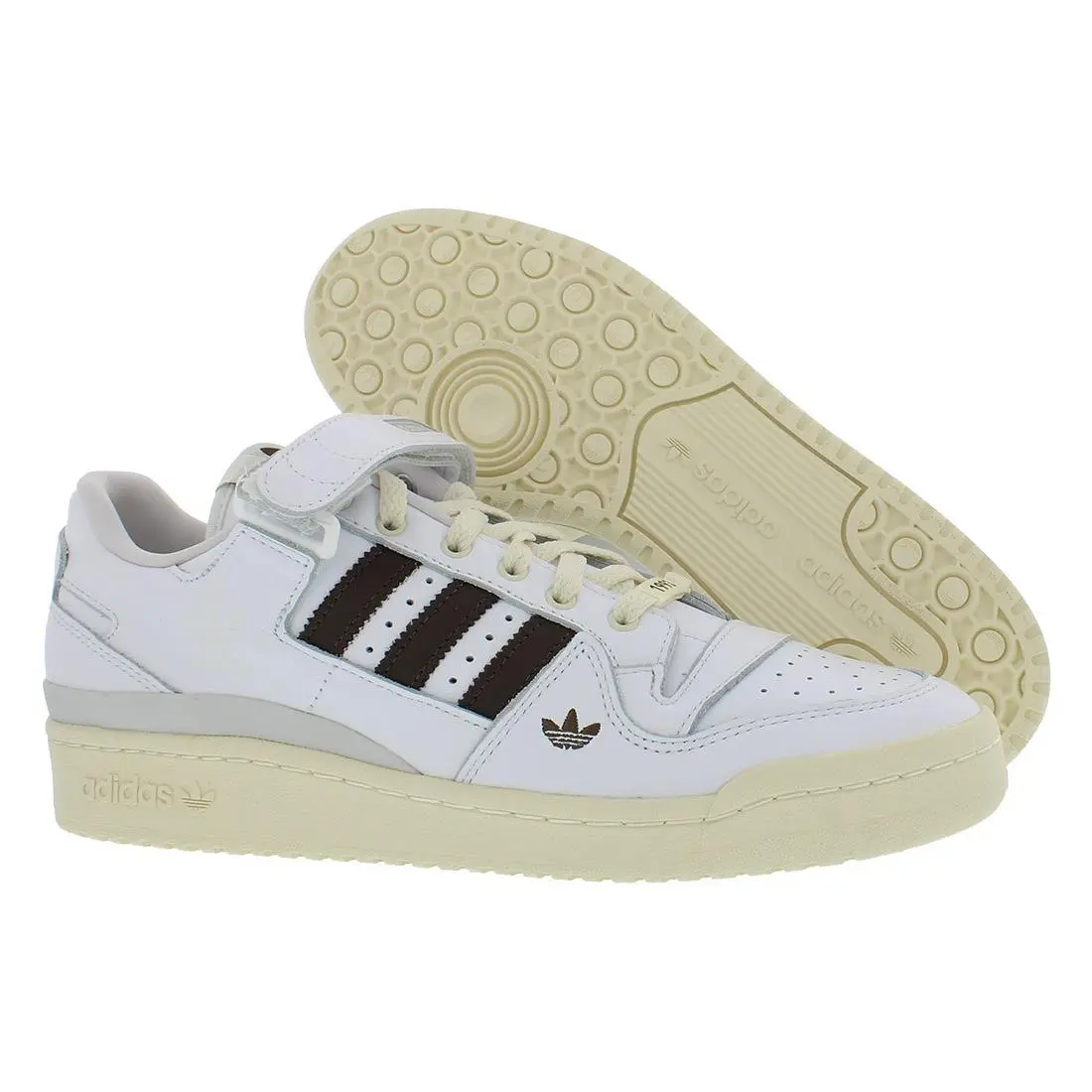 Adidas Forum Low Mens Shoes Size 12 Color: Forever True White/brown/green One - Forever True White/Brown/Green One, Main: White