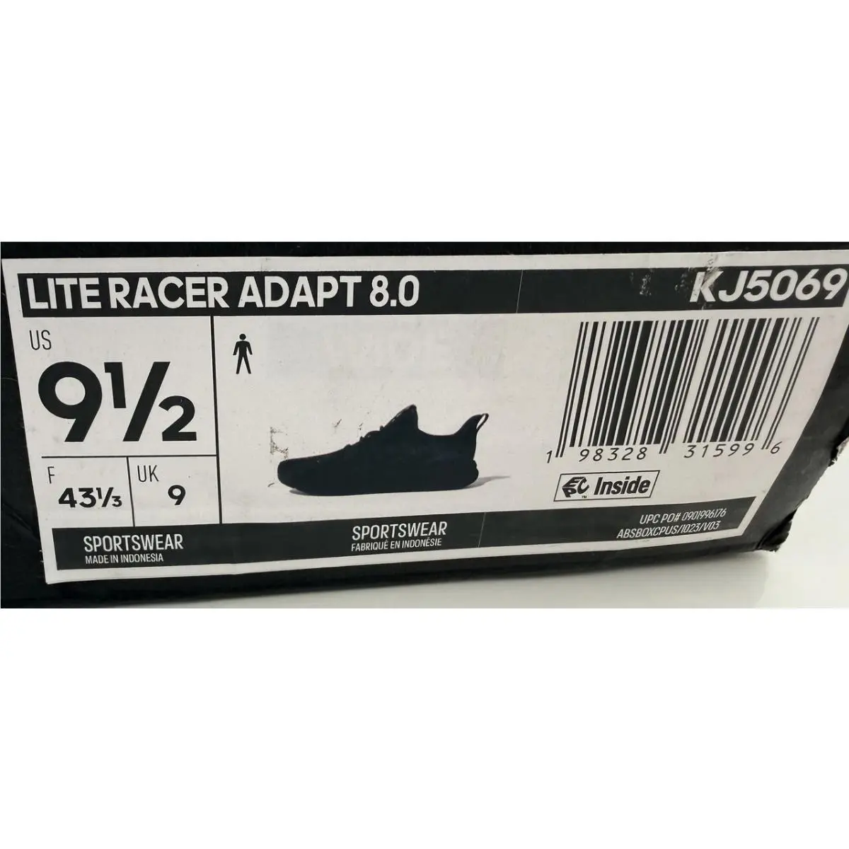 Adidas shoes - LITE RACER ADAPT 8.0 - LITE RACER ADAPT - KJ5069 - BLACK (UPC: 198328315996) 0