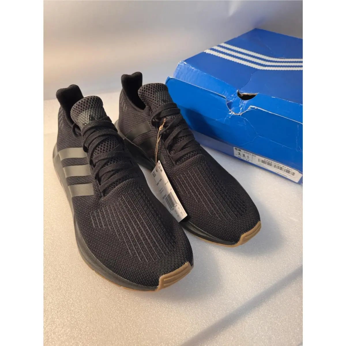 Men’s Sportswear Swift Run 1.0 Shoes Black/gum Size 11.5 by Adidas
