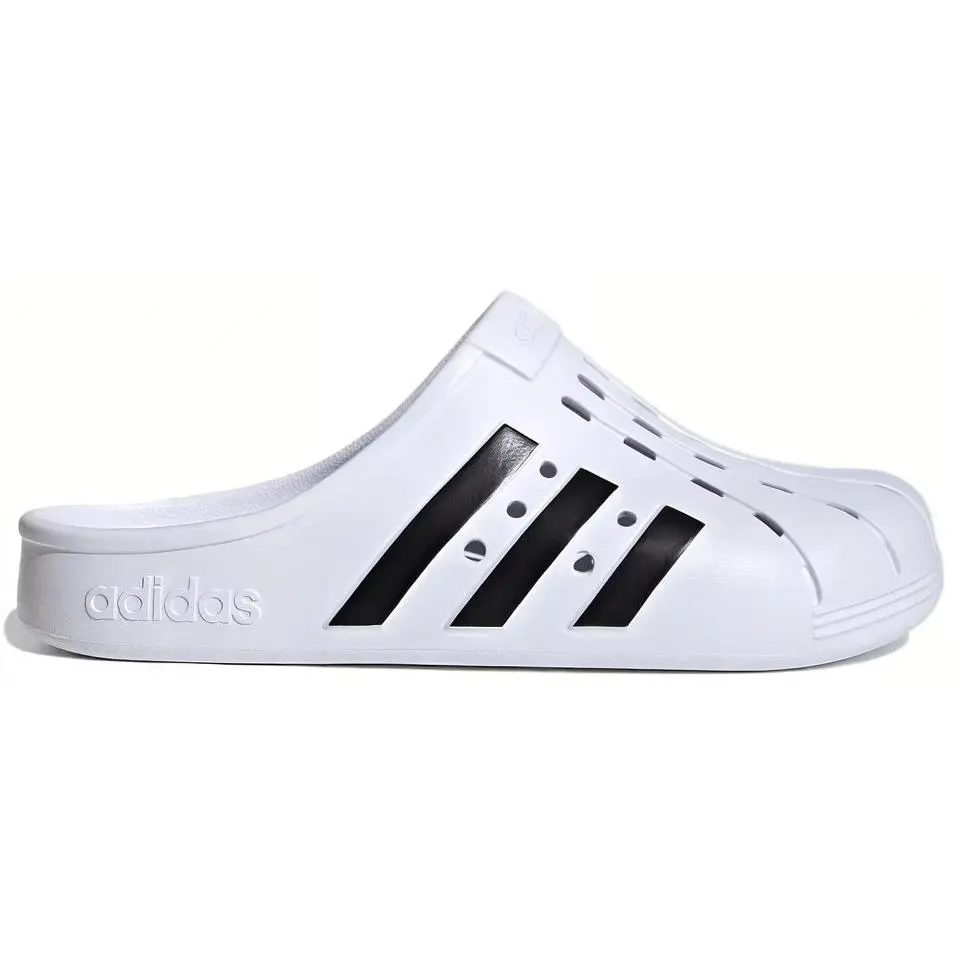Adidas Adilette Clog White/black Men`s 11/Women`s 12 - White