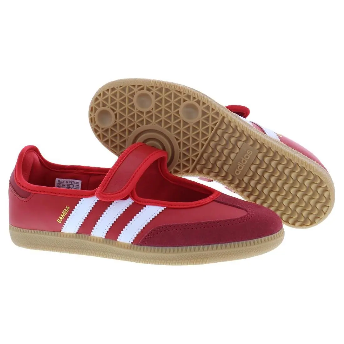 Adidas Samba Jane Womens Shoes Size 9 Color: Better Scarlet/team Victory - Better Scarlet/Team Victory Red/Gum 3, Main: Red