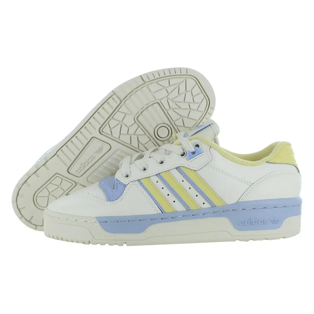 Rivalry Low Womens Shoes Size 7.5 Color: Core White/almost Yellow/blue by Adidas