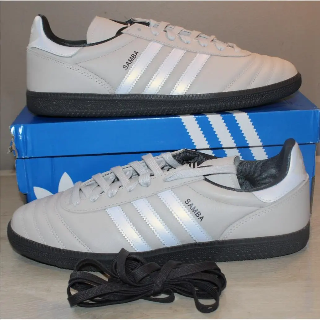Adidas Samba JP Grey/white/black Shoes HQ9240 Men`s Size 11.5