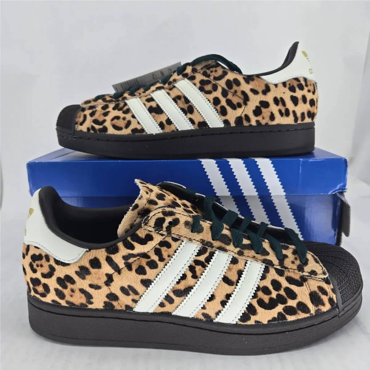 Superstar II W Leopard Pony Hair Sneakers KI4203 Womens 9.5 Brown Black by Adidas