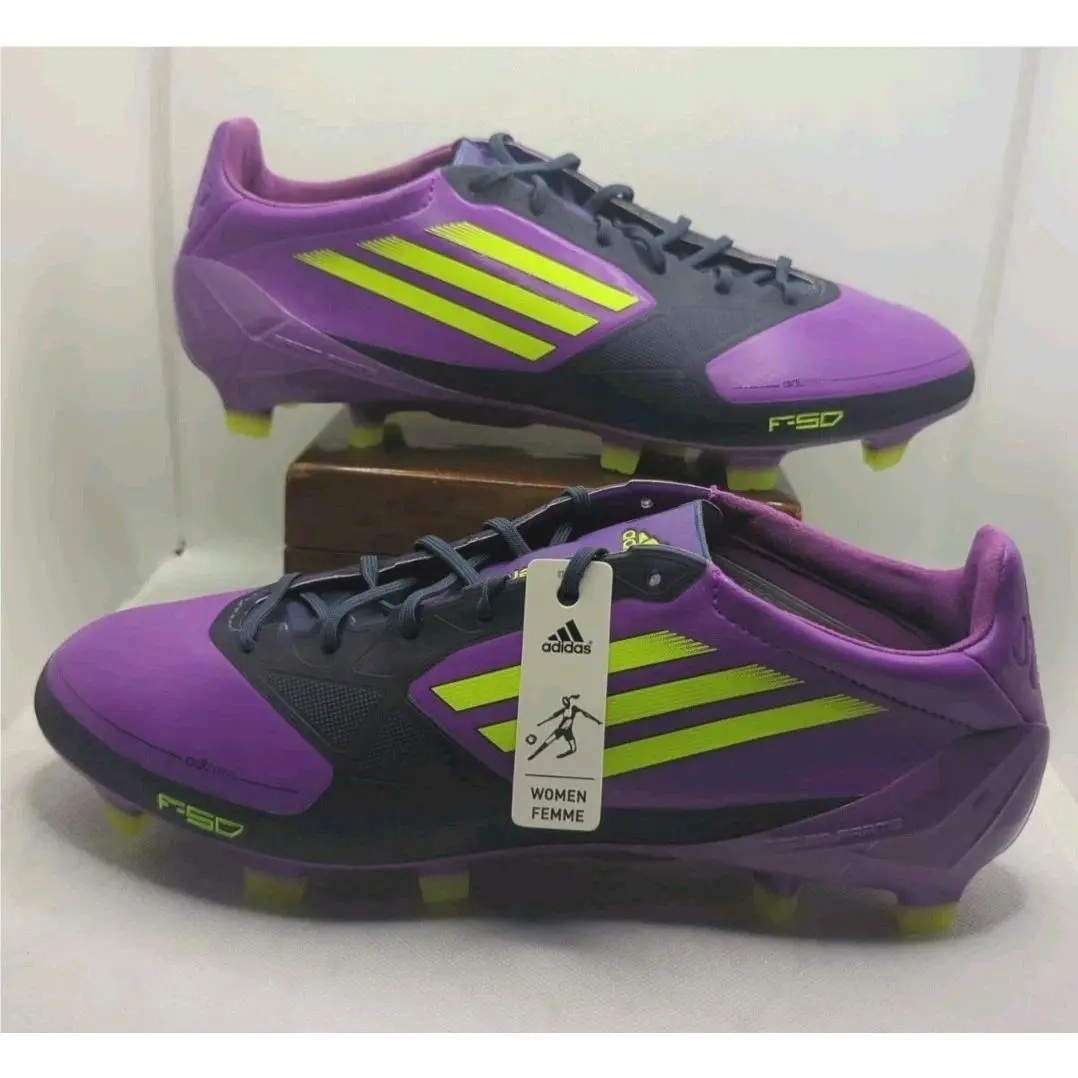 Adidas F50 Adizero Trx FG Syn Women`s Soccer Cleat 7. 5 Purple Yellow V23959
