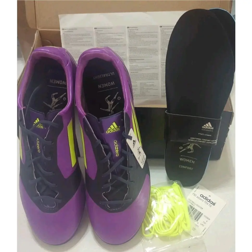 Adidas shoes - adidas F50 - V23959 - purple & electric yellow (UPC: 886039261595) 1