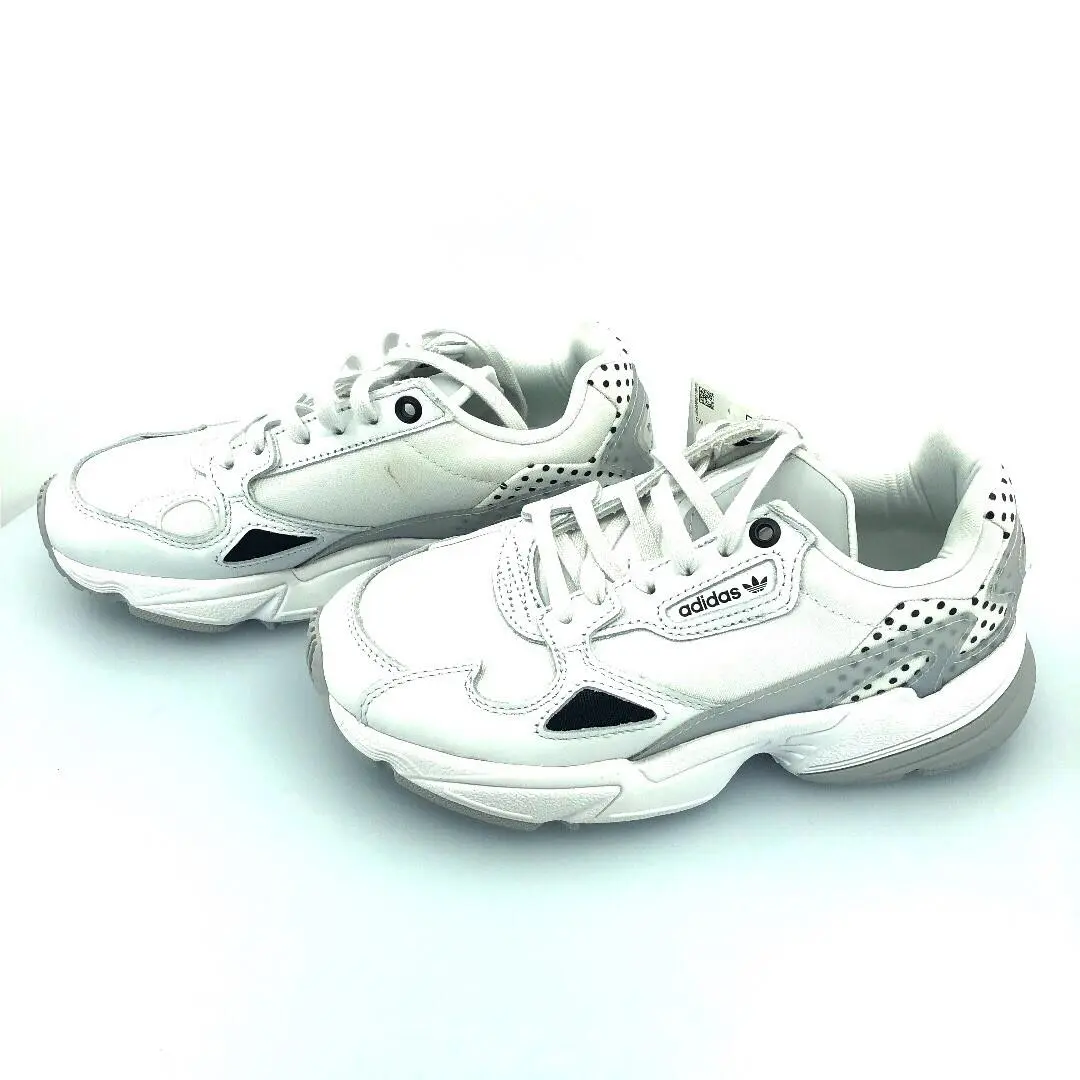 Falcon W White Black Size 5 Womens Shoes by Adidas