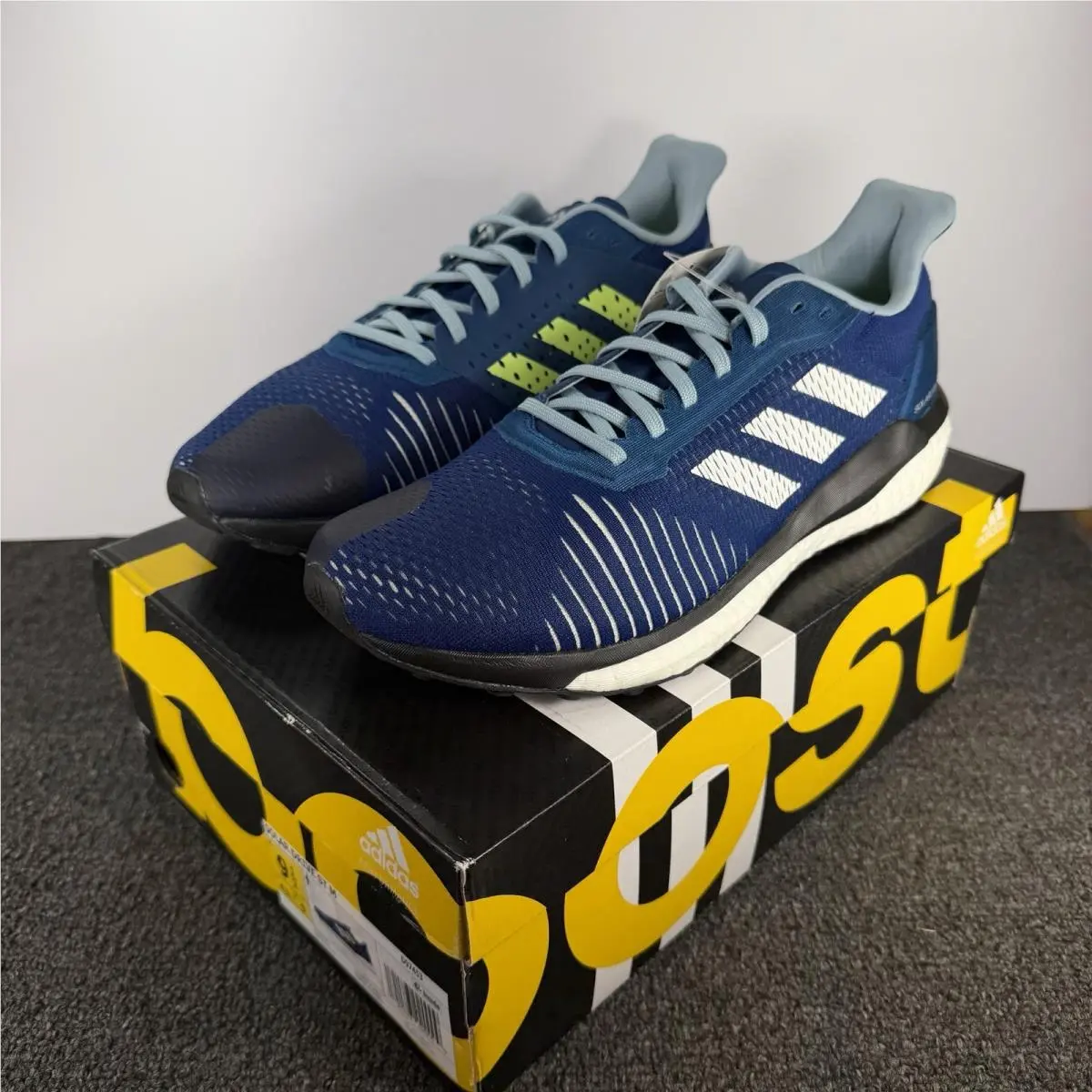 Adidas Solar Drive ST Mens Running Shoes Size 9.5 Blue Sneakers